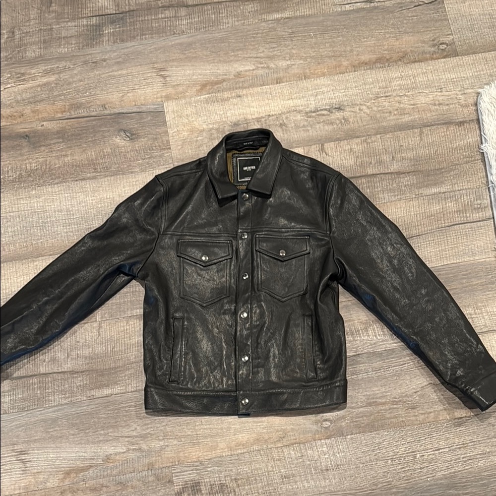 Todd Snyder Black Leather Dylan Jacket
